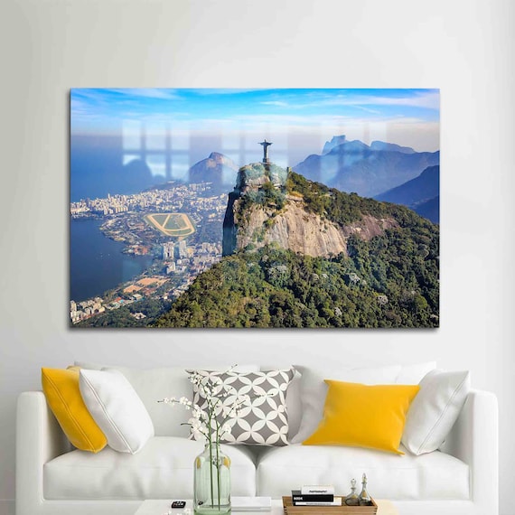 Rio de Janeiro Christ the Redeemer Aerial City View Brazil Poster