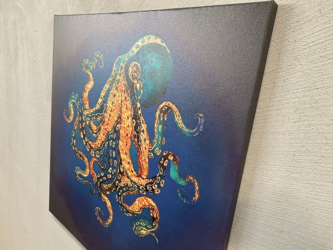 Octopus Modern Art Poster, Contemporary Luxury Trendy