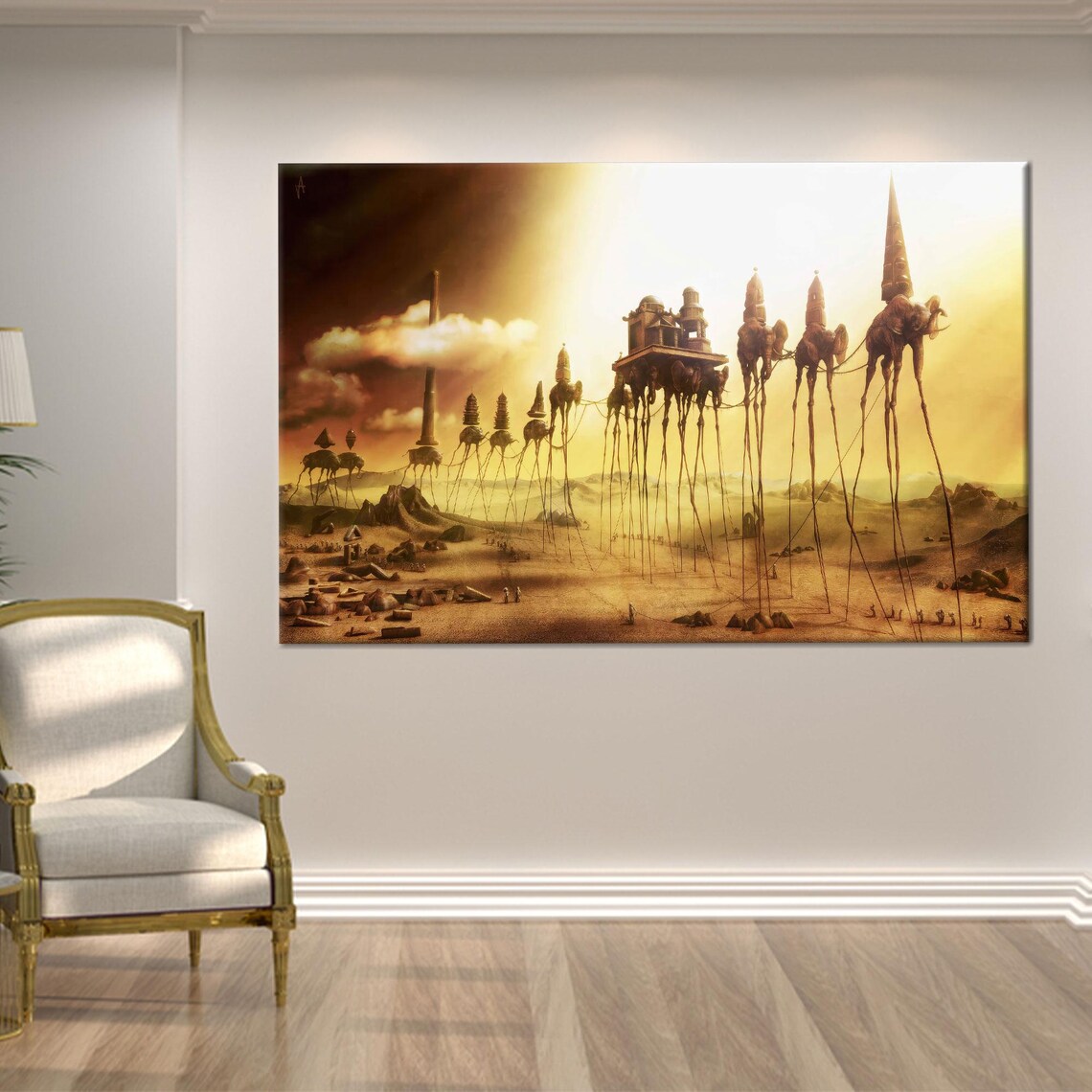Salvador Dali Elephants Modern Art Poster