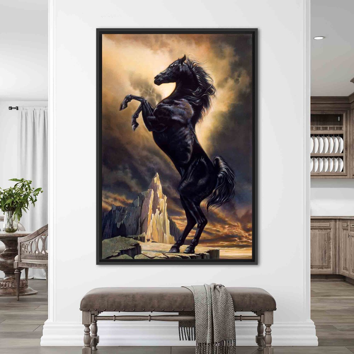 Black Stallion Horse Lover Gift Art Print