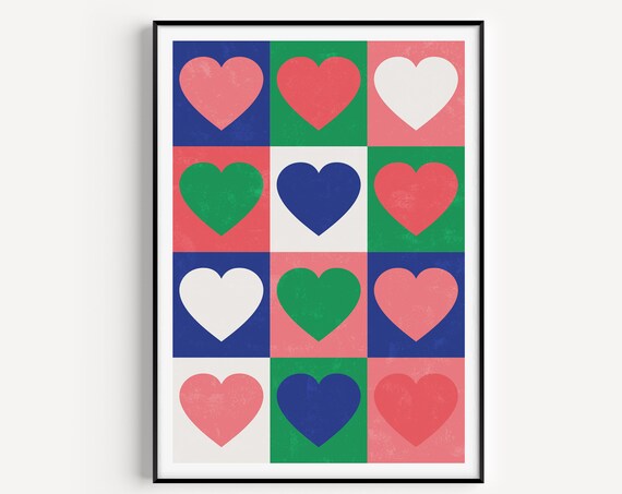 Heart Print, Minimalist Poster