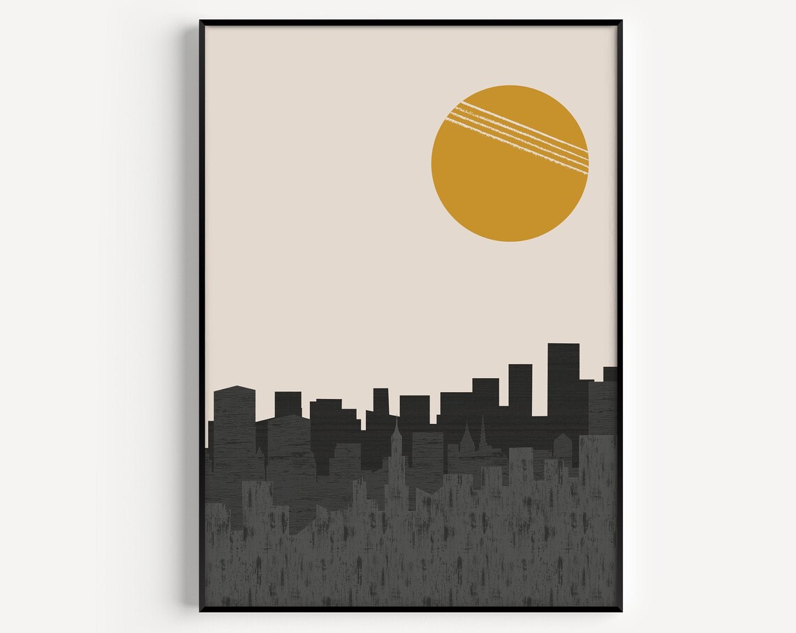Minimalist Skyline, Modern Scandinavian Art Print