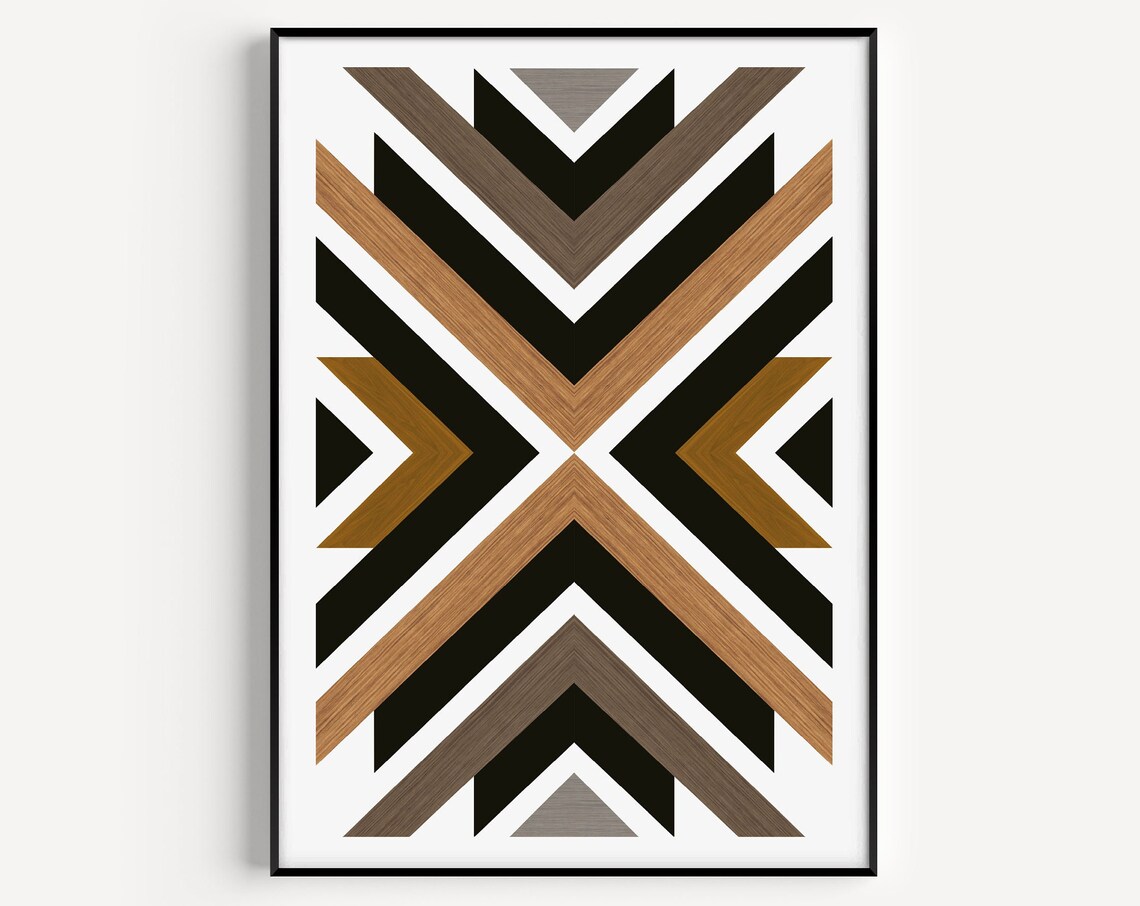 Aztec Tribal Pattern Southwestern Wall Art Print