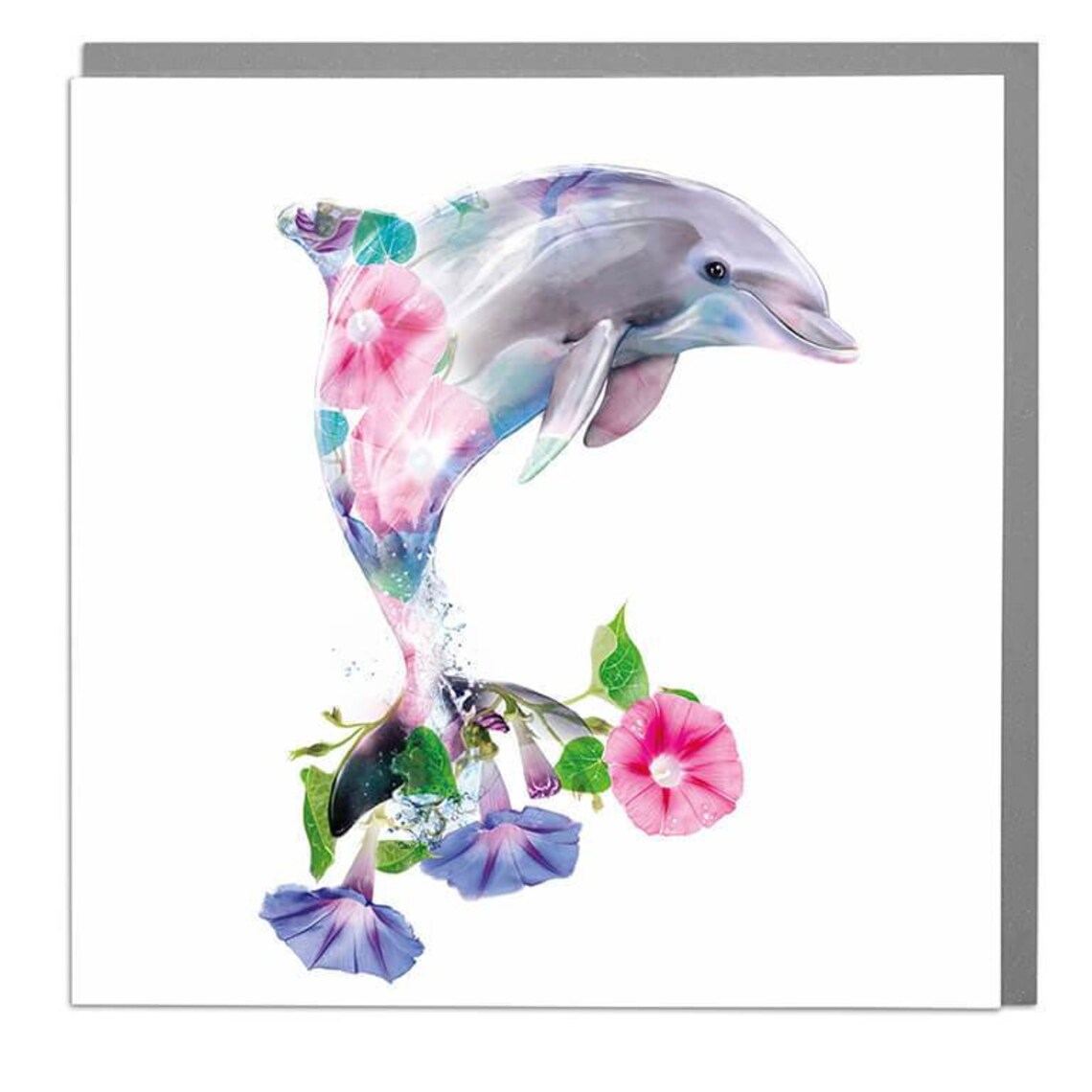 Dolphin Art Print, Animal Wildlife Wall Decor