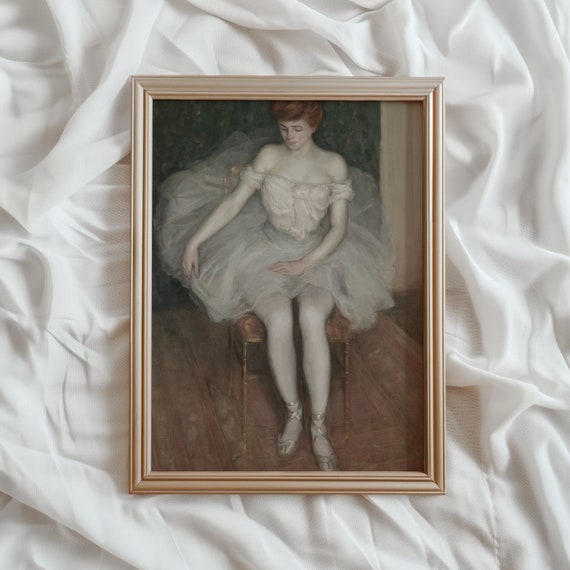 Vintage Ballerina Wall Art Ballet Oil On Rustic Ballerina Nursery Decor 419