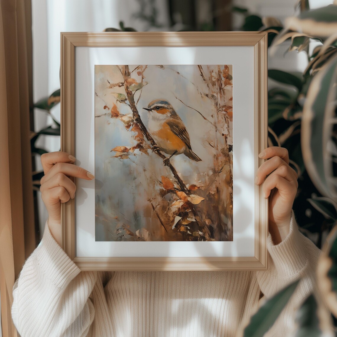 Bird Print, Autumn Seasonal Wall Art Print - Image 5