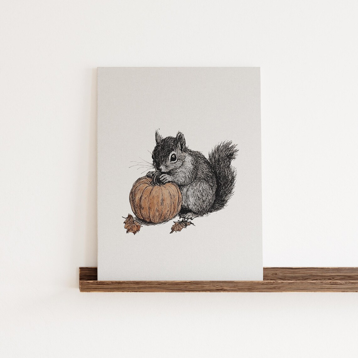 Squirrel Pumpkin Illustration, Cute Halloween Decor - Image 4