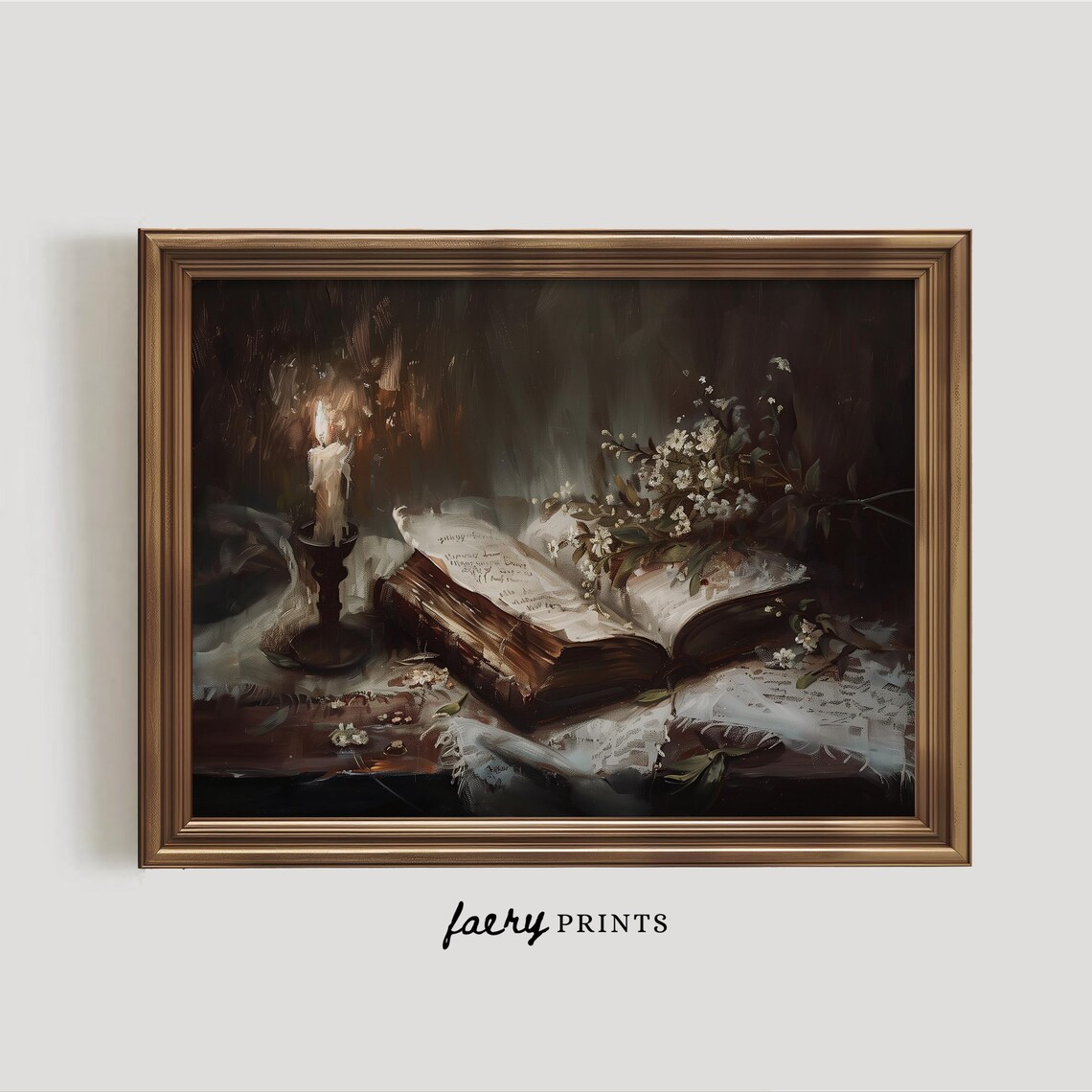 Moody Book Print, Dark Academia Romance Poster
