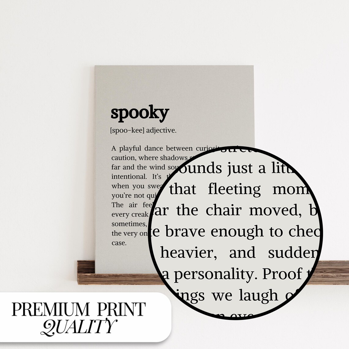 Spooky Definition Adjective Dictionary Typography Halloween Word Poster - Image 5