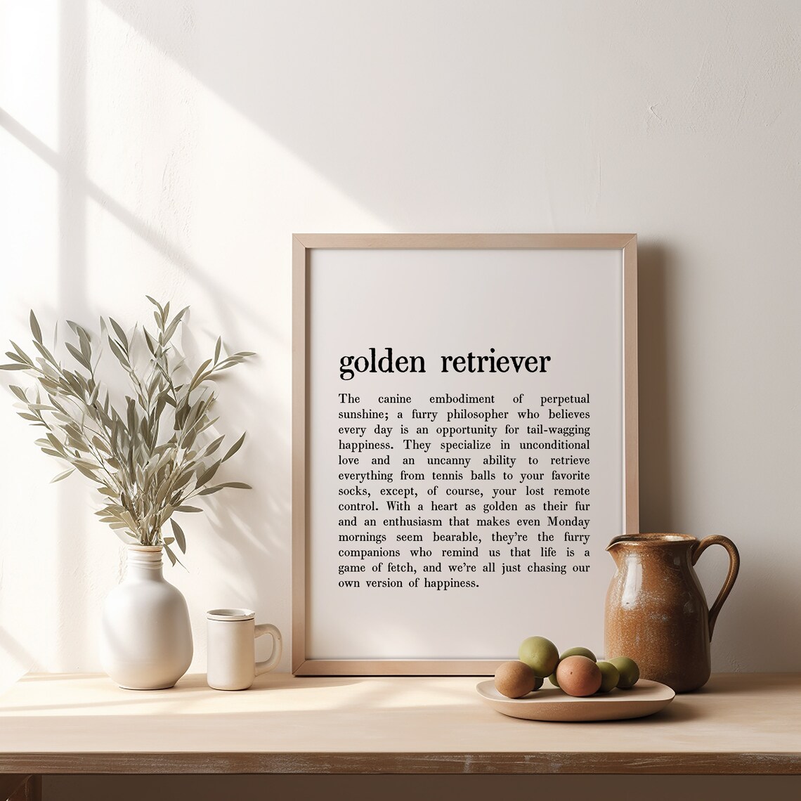 Golden Retriever Definition Poster, Minimalist Dog Print - Image 5