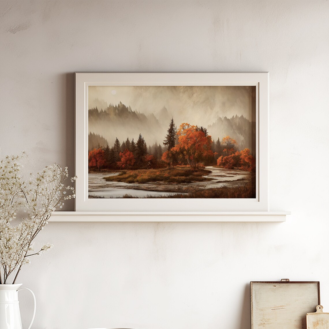 Autumn Landscape Print, Fall Foliage Forest Art - Image 4