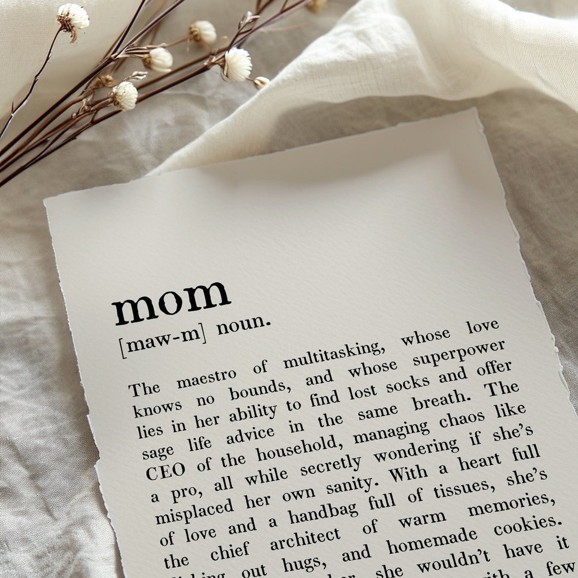 Funny Mom Dictionary Definition Typography Humor Gift Poster - Image 5