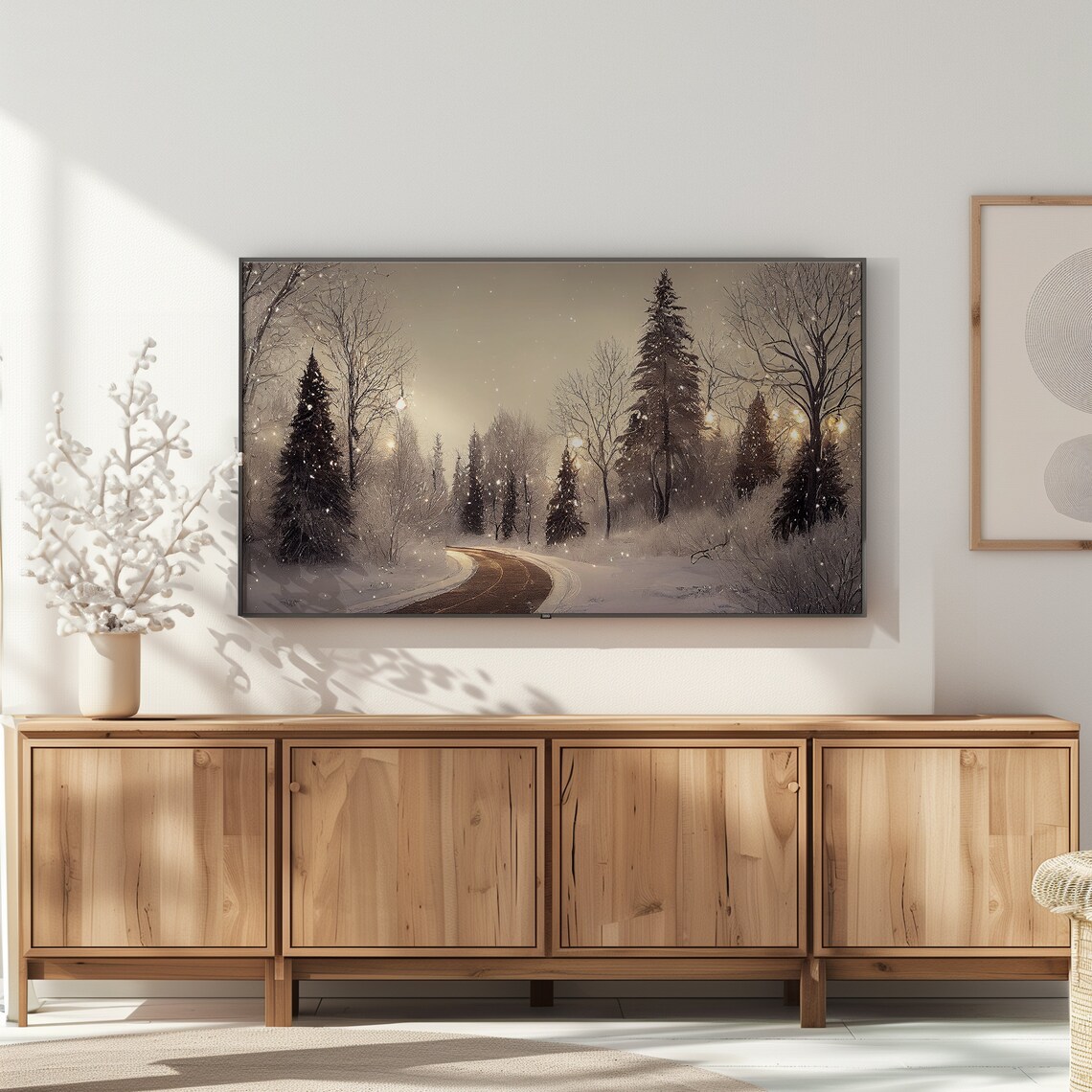 Winter Snow Landscape Christmas Travel Poster - Image 2