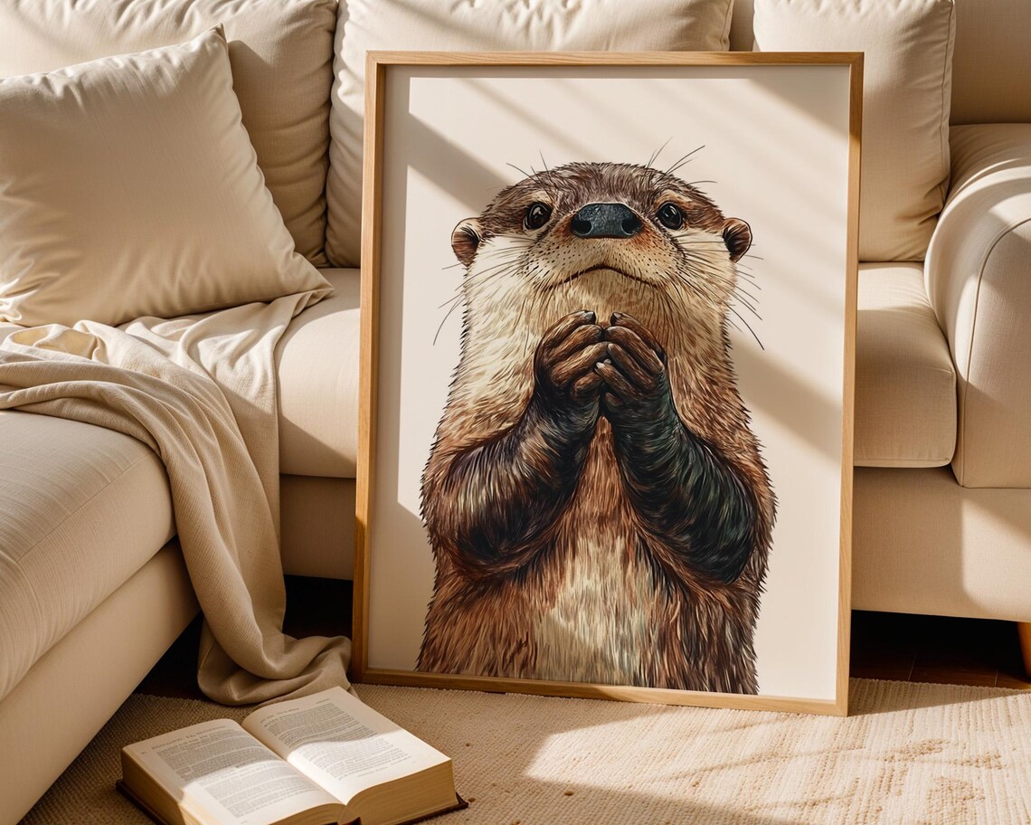 Cute Otter Poster, Home Kitchen Decor - Image 6