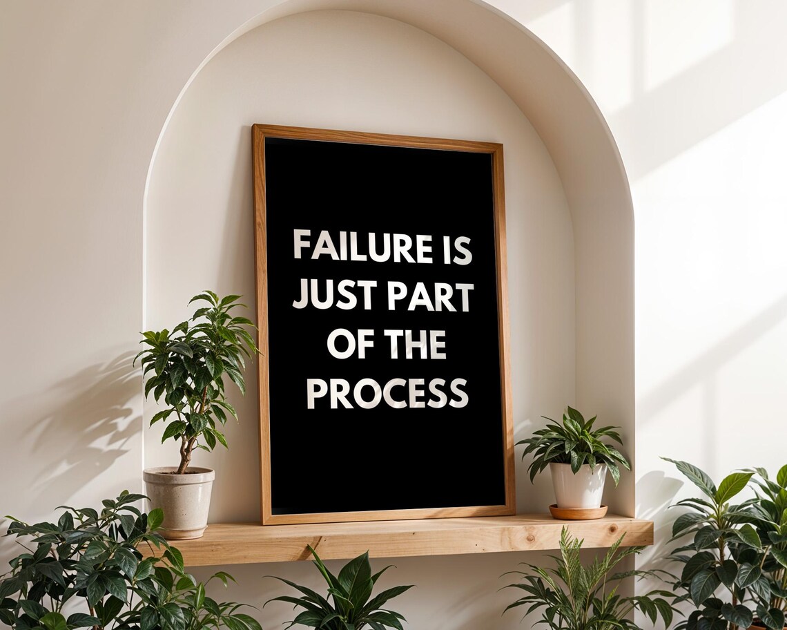 Failure Is Just Part of the Process Motivational Quote Poster - Image 4
