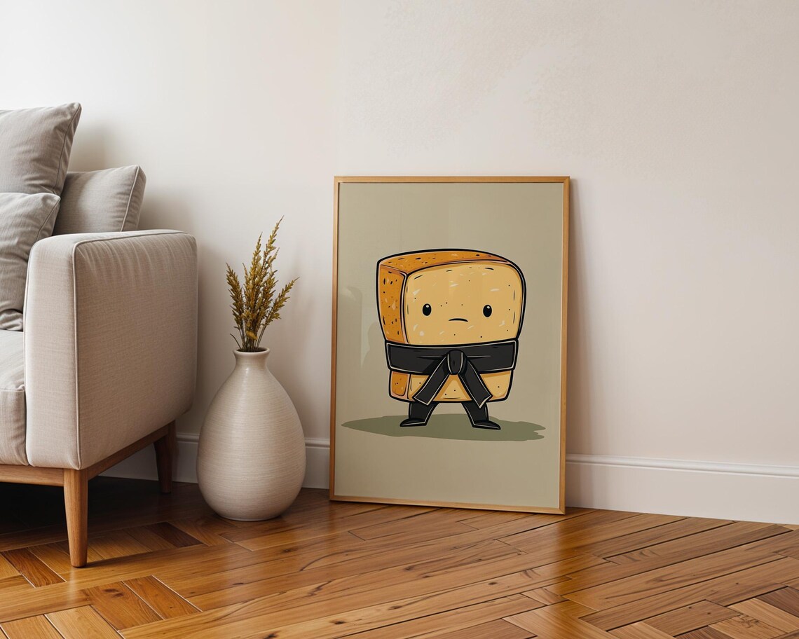 Bread With Black Belt, Cute Kitchen Decor - Image 5