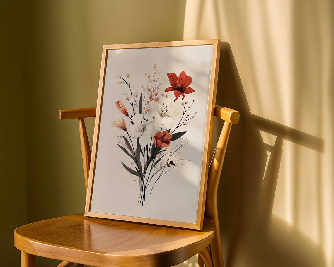 Bundle Of Flowers, Home Kitchen Decor Poster - Image 5