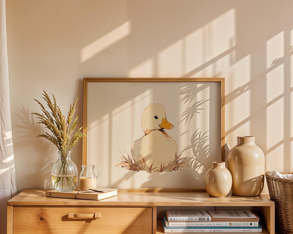 Cute Baby Duck Art Print, Nursery Kitchen Decor - Image 6