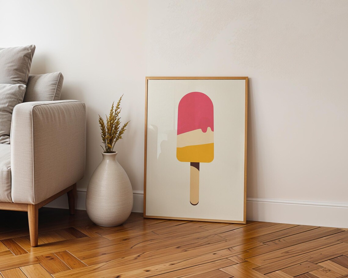 Ice Popsicle Minimalist Kitchen Decor Poster - Image 5