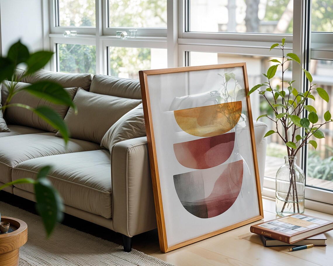 Boho Abstract Bowls, Kitchen Office Decor