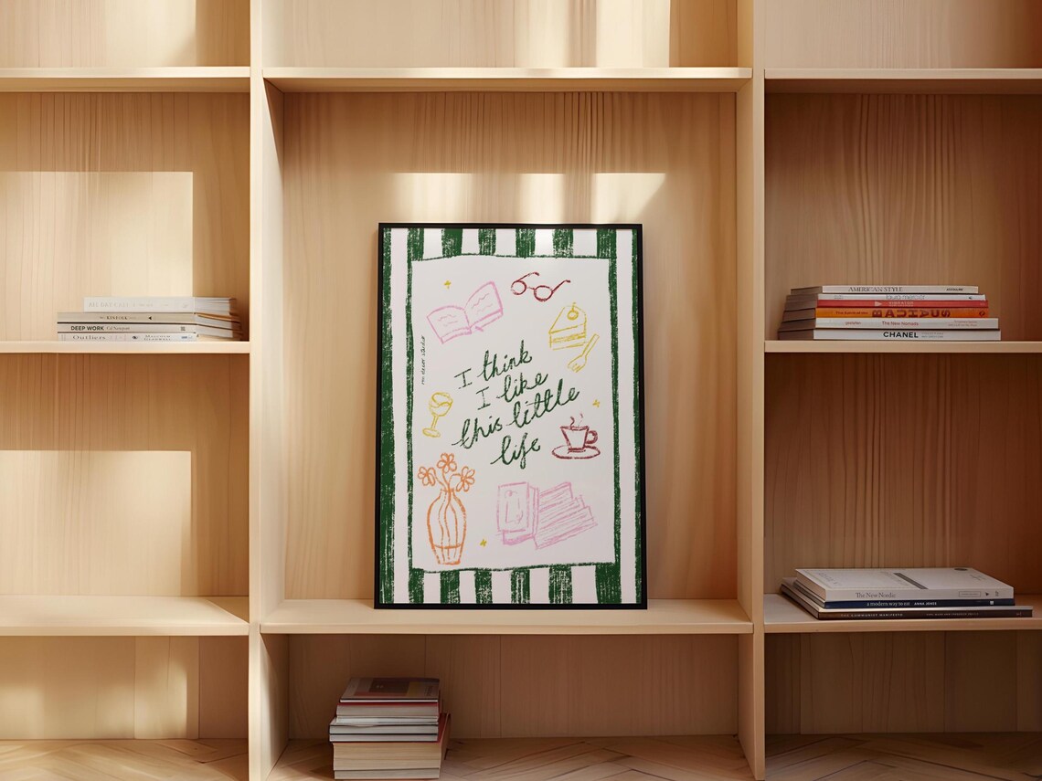 I Think Like This Little Life Book Vintage Poster