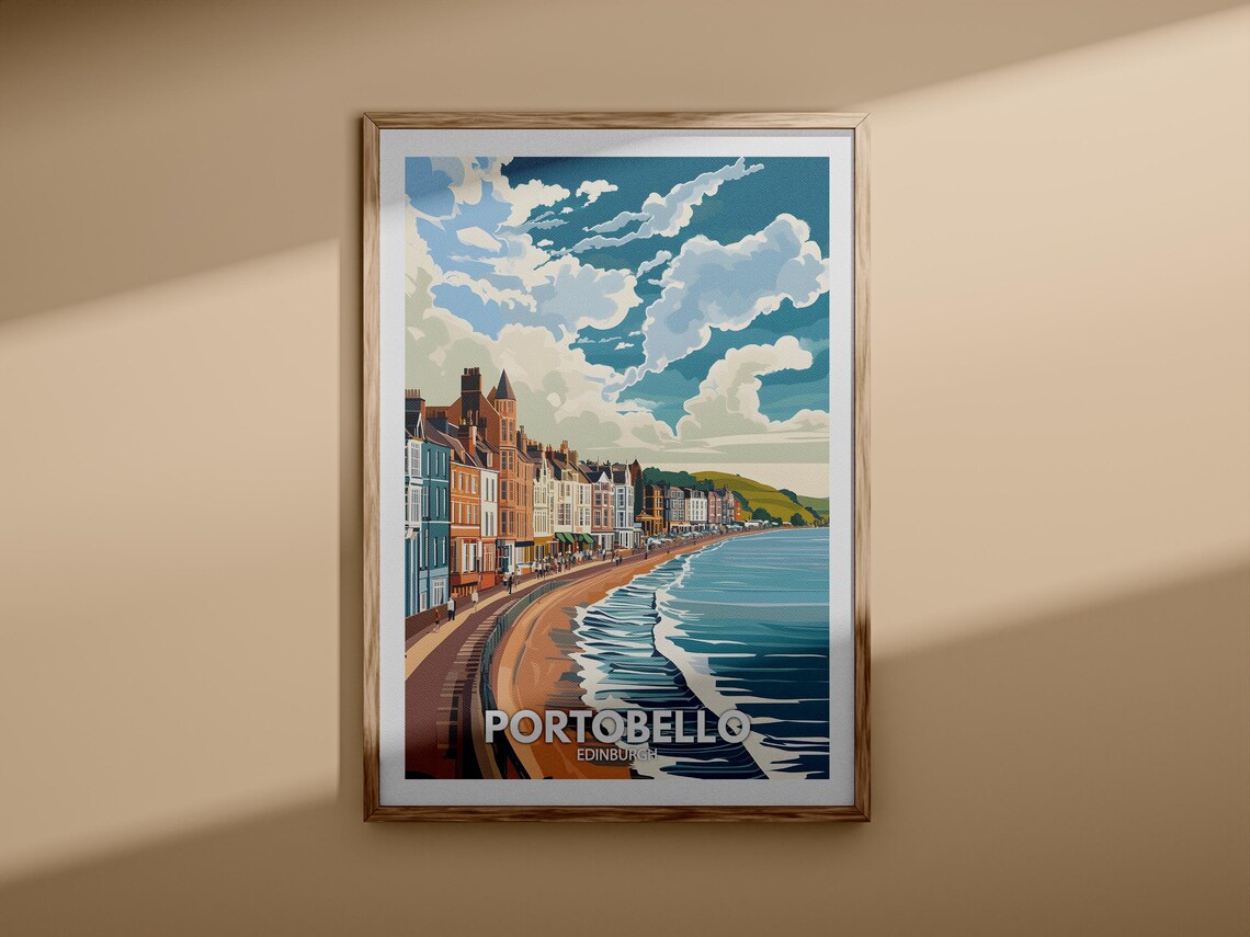 Portobello Beach Edinburgh Scotland Seafront Promenade Poster - Image 3