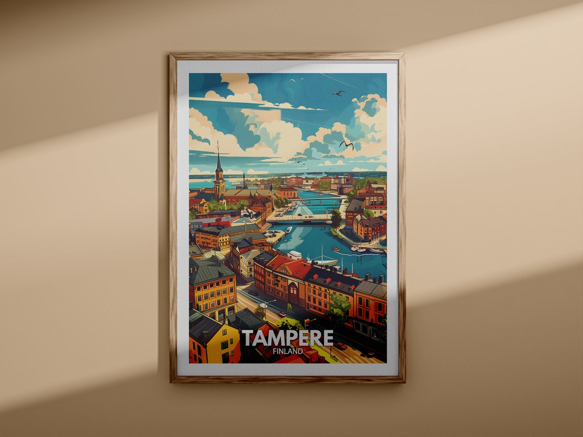 Tampere Print Tampere Travel Poster Finland Wall Art Print Finland Home Decor Travel Wall Art Decor Unique City Poster - Image 3