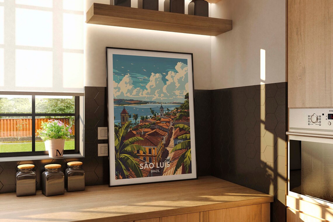 So Lus Print So Lus Travel Poster Brazil Wall Art Print Brazil Home Decor Travel Wall Art Poster Unique City Print - Image 2