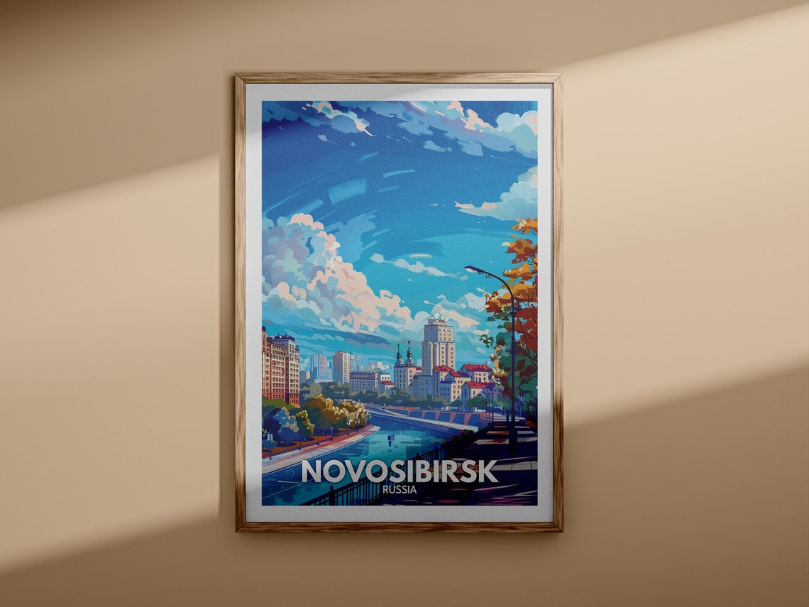 Novosibirsk Print Novosibirsk Travel Poster Russia Wall Art Print Russia Home Decor Travel Wall Poster Unique City Print - Image 3