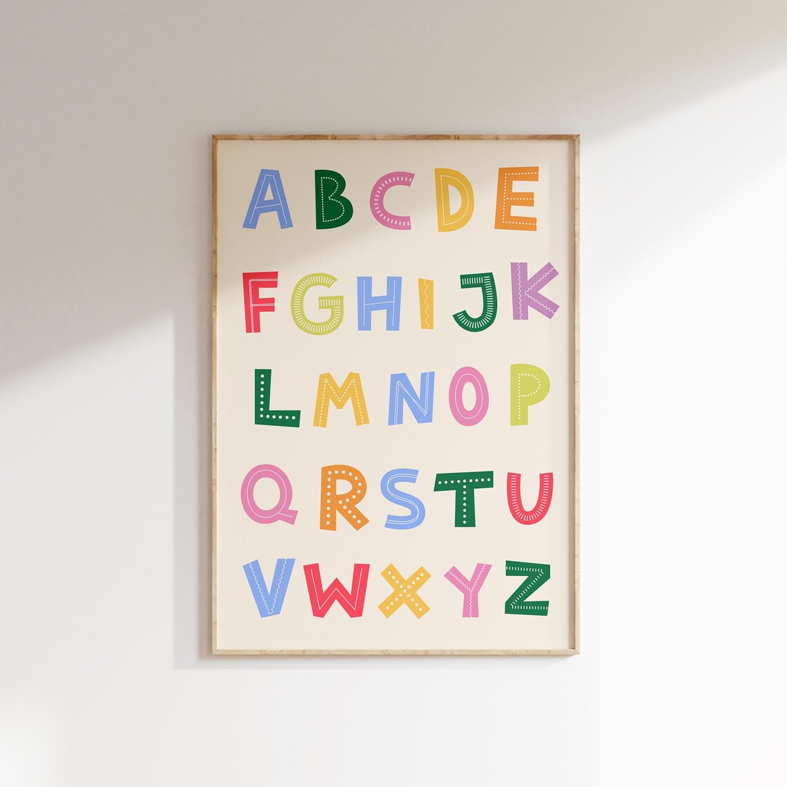 Alphabet Nursery Kids Room Educational Motivational Decor