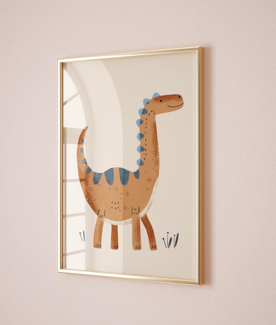 Whimsical Dinosaur Nursery Wall Art Cute Dino Animal Print For Kids Room And Playroom Boys Room Dinosaur Art