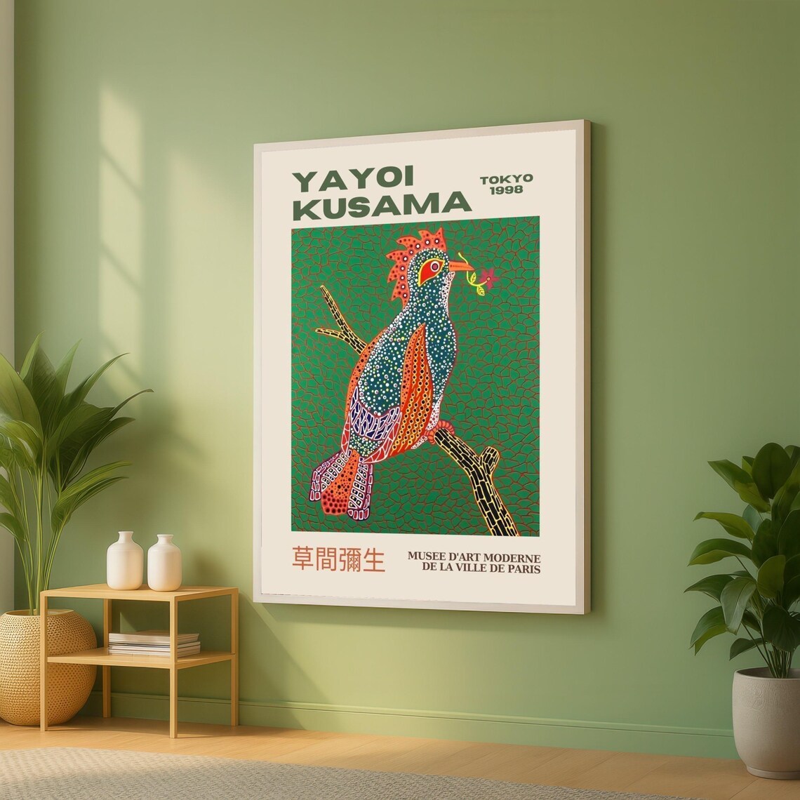 Yayoi Kusama Tokyo 1998 Bird Dotted Exhibition Pop Art Poster