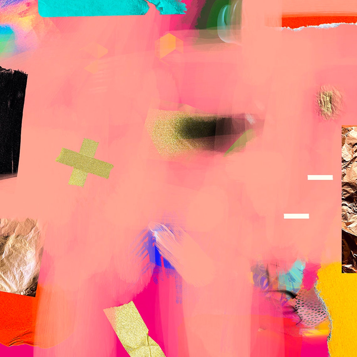Abstract Art Print Pink Coral Abstract Painting Wall Art Modern Wall Decor Large Art - Image 2