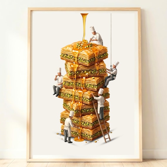 Baklava Wall Art Turkey Decor Pastry Print Turkish Food Poster
