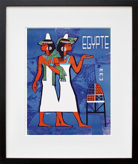 Egypt Gift Travel Poster Egyptian Print Xr1456a