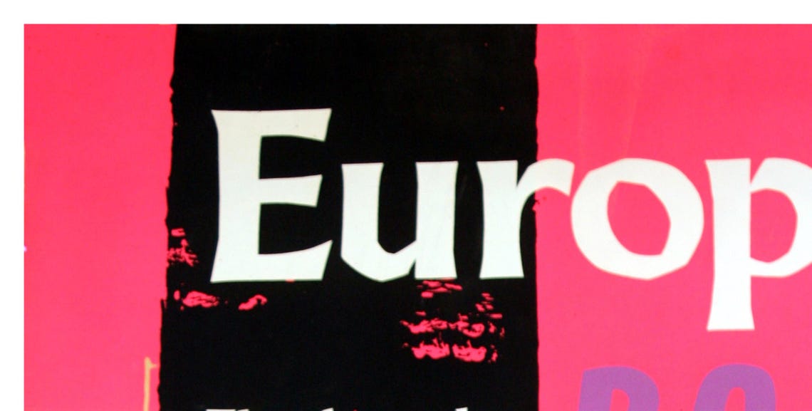 Europe Fly There by BOAC Vintage 1960s Airline Travel Poster - Image 2