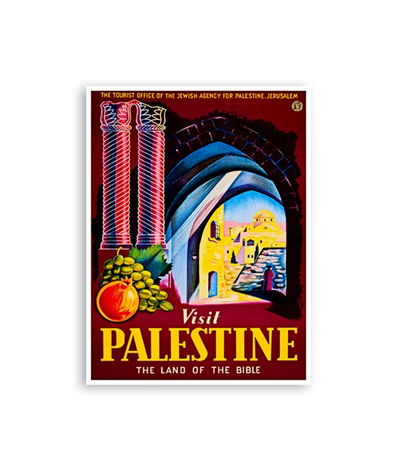 Art Palestine Travel Poster Palestinian Gift Vintage Print Zt154