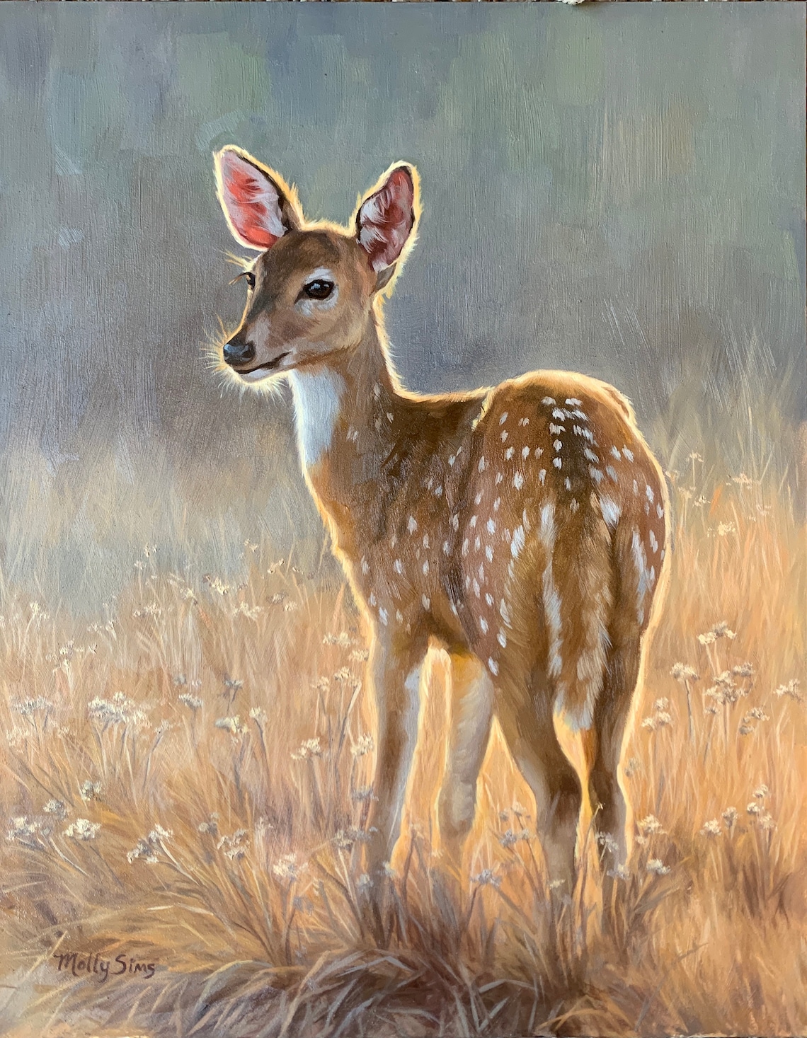 Fawn Painting Deer Art, Wildlife Art Print