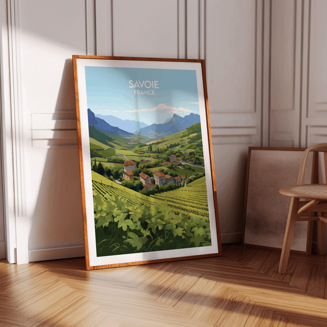 Savoie France Mountain Vineyard Valley Village Scenic Poster - Image 3