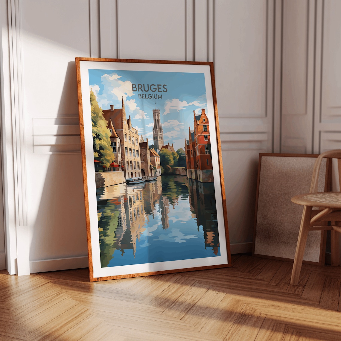 Bruges Travel Poster, Custom Personalised Gift - Image 3