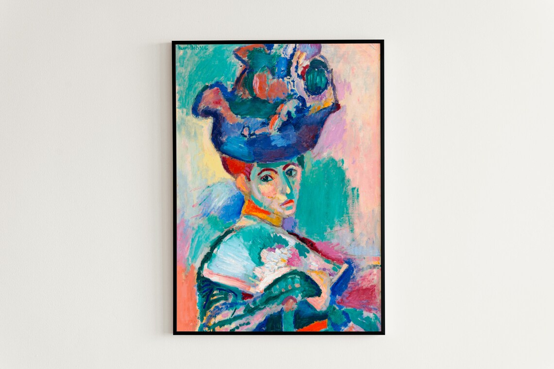Henri Matisse La Femme Au Chapeau Fauvist Full Bleed Art Poster - Image 3