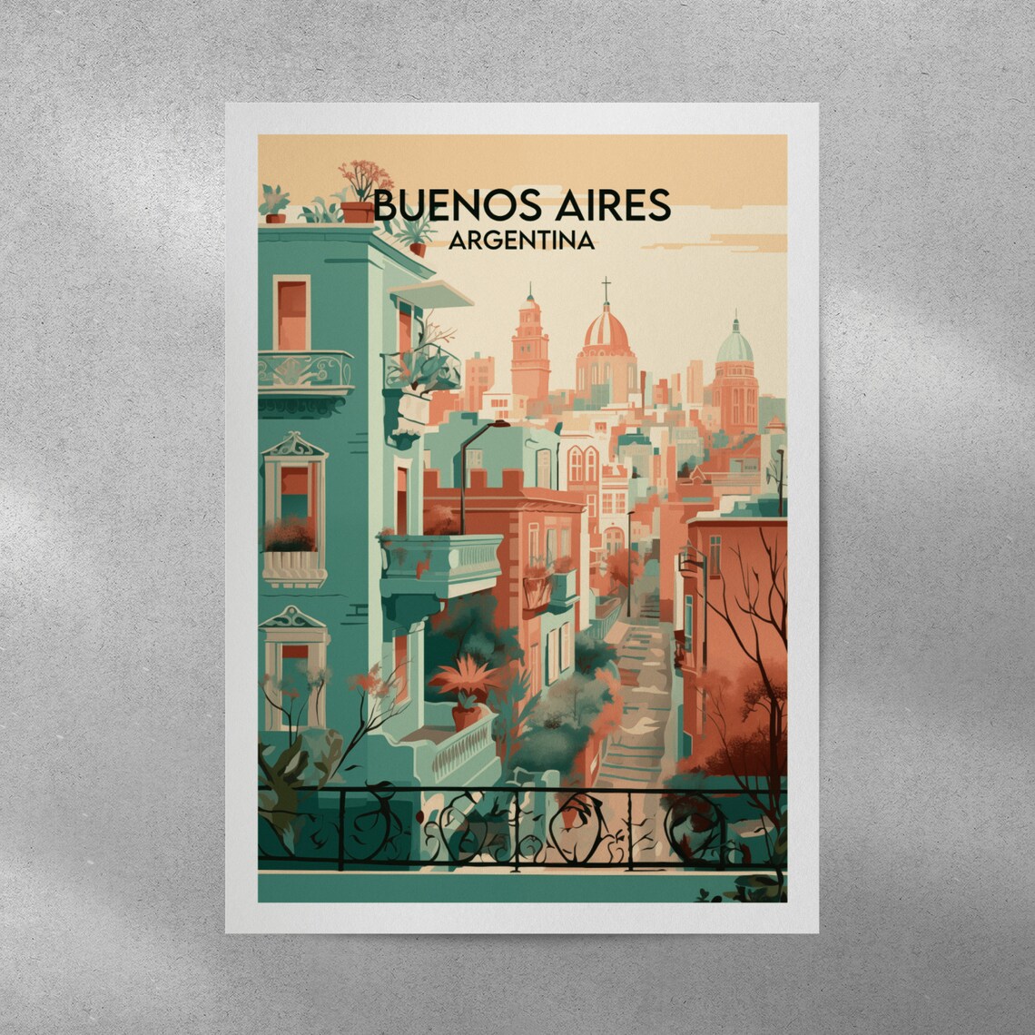 Buenos Aires Travel Poster, Argentina Personalized Gift - Image 3