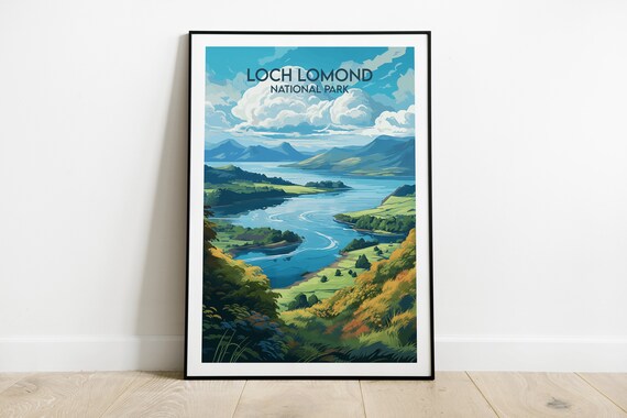 Loch Lomond National Park Scotland Loch Islands Scenic Art Poster