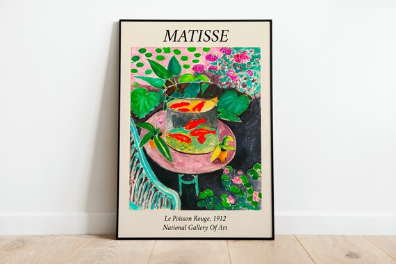 Matisse The Goldfish Exhibition Print Poster A3 A4 A5 Ultra High Quality Classic Vintage Flowers Home Decor Wall Art Deco