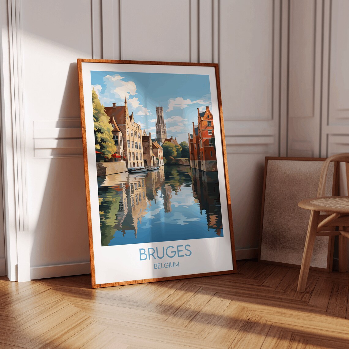 Bruges Travel Poster, Belgium Custom Personalized - Image 3