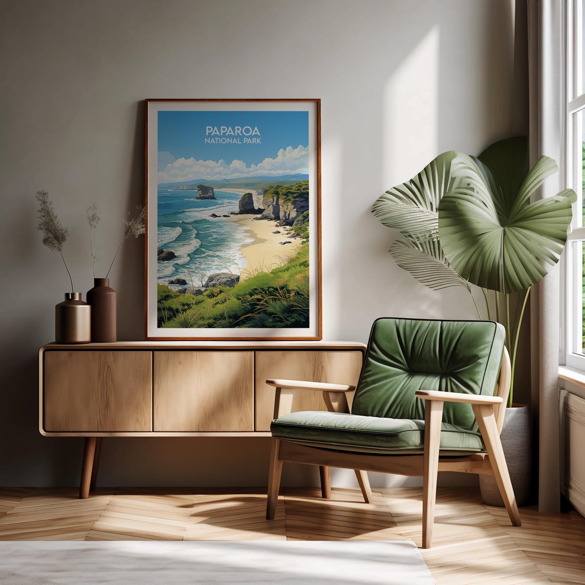 Paparoa National Park Coastal Cliffs Vintage Style Travel Poster - Image 2