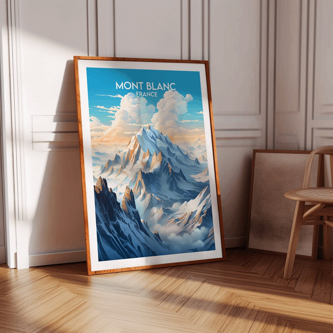 Mont Blanc Travel Poster, France Custom Personalised - Image 2