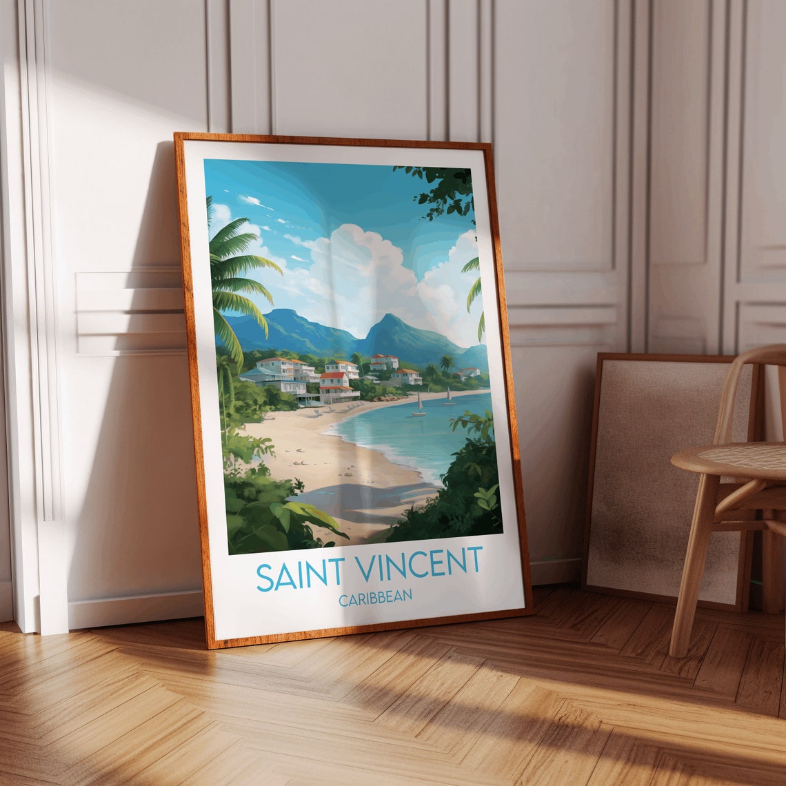 Saint Vincent Travel Print Caribbean Poster Custom Personalised Wedding Birthday Gift - Image 4