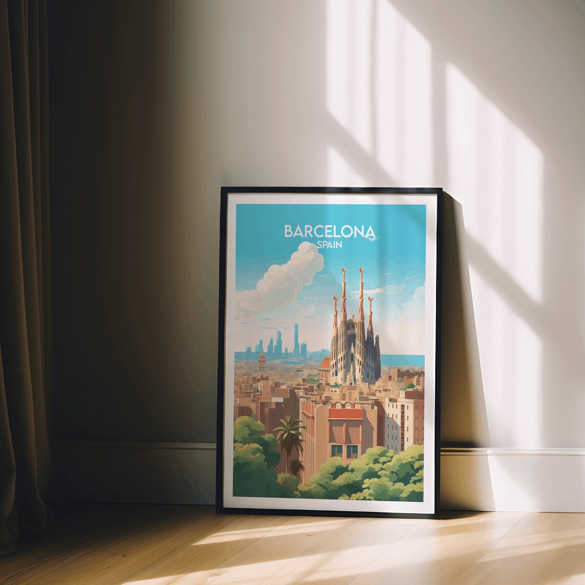 Barcelona Custom Personalised Travel Poster - Image 2