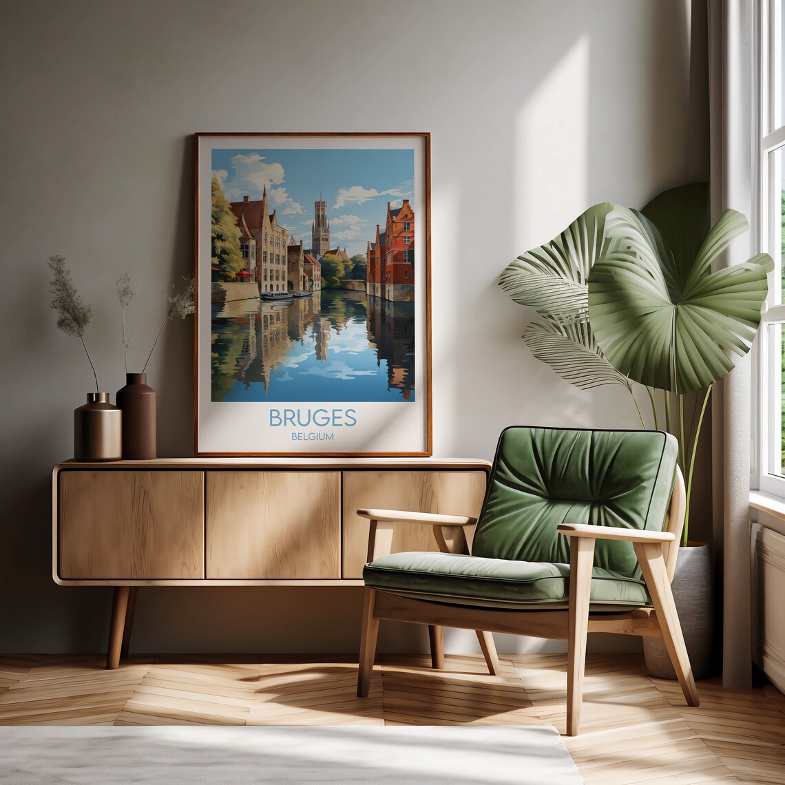 Bruges Travel Poster, Belgium Custom Personalized - Image 2